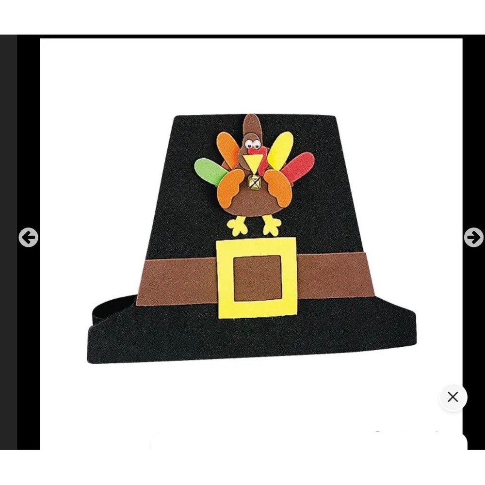 Thanksgiving Pilgrim Turkey Foam Headband Craft Kit Pack of 10 Kids DIY